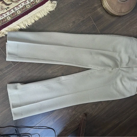 DONEGAL vintage men’s 2pc textured striped white/gray suit